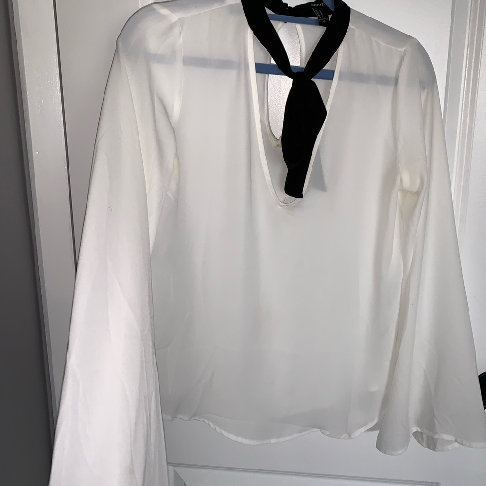Black and White Blouse